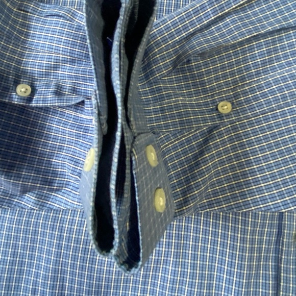Eddie Bauer Mens Blue Cotton Lightweight Wrinkle Free Relaxed Fit Shirt- Sz-L - Picture 5 of 15